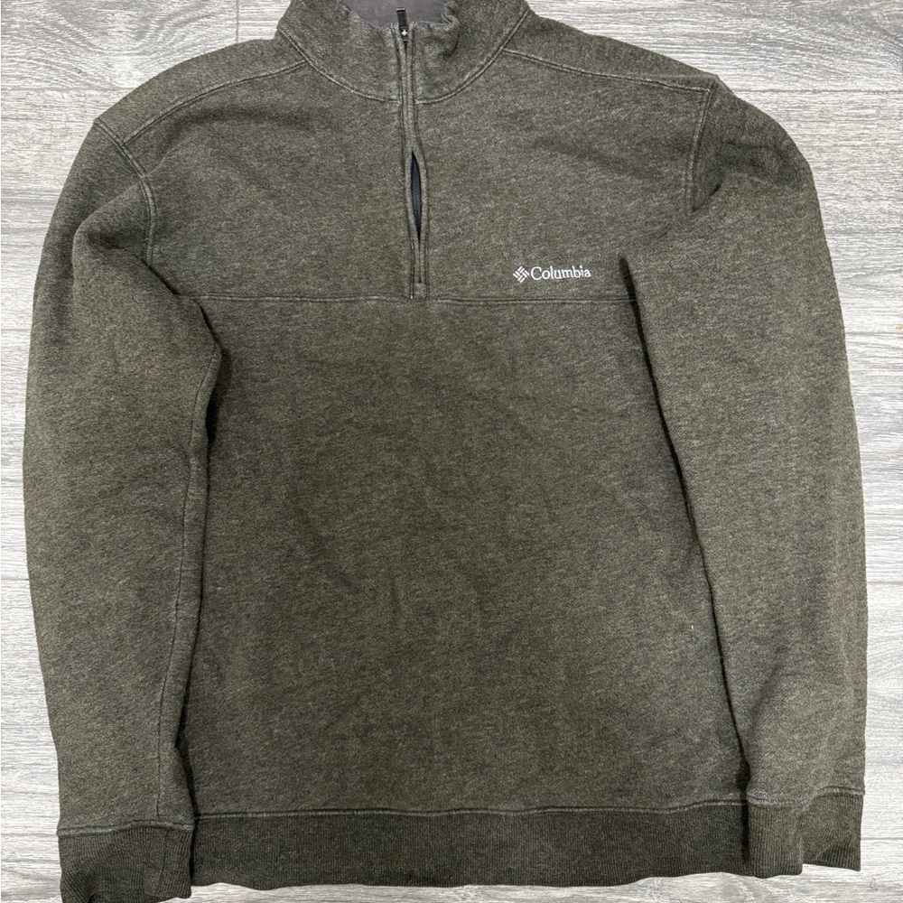 Columbia Men's Olive Zip-Up Sweater